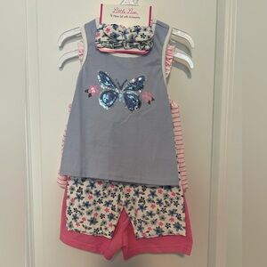 Little Lass Blue Butterfly 4 Piece Set 24m